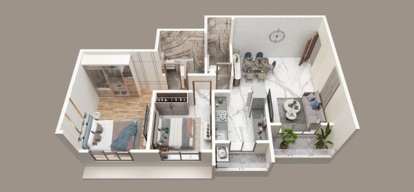 2-BHK plan
