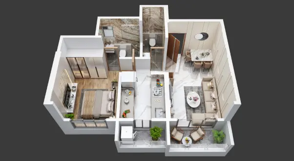 1-BHK Plan